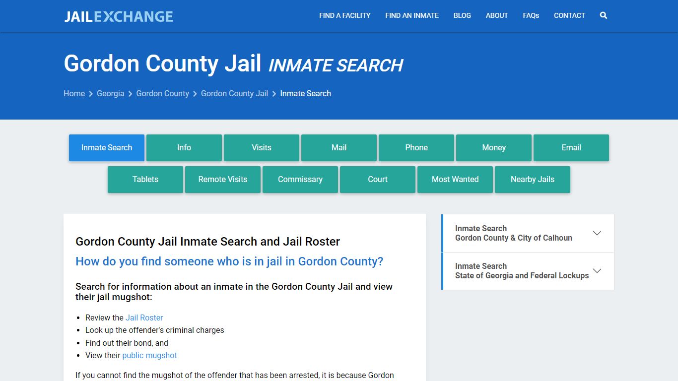 Inmate Search: Roster & Mugshots - Gordon County Jail, GA